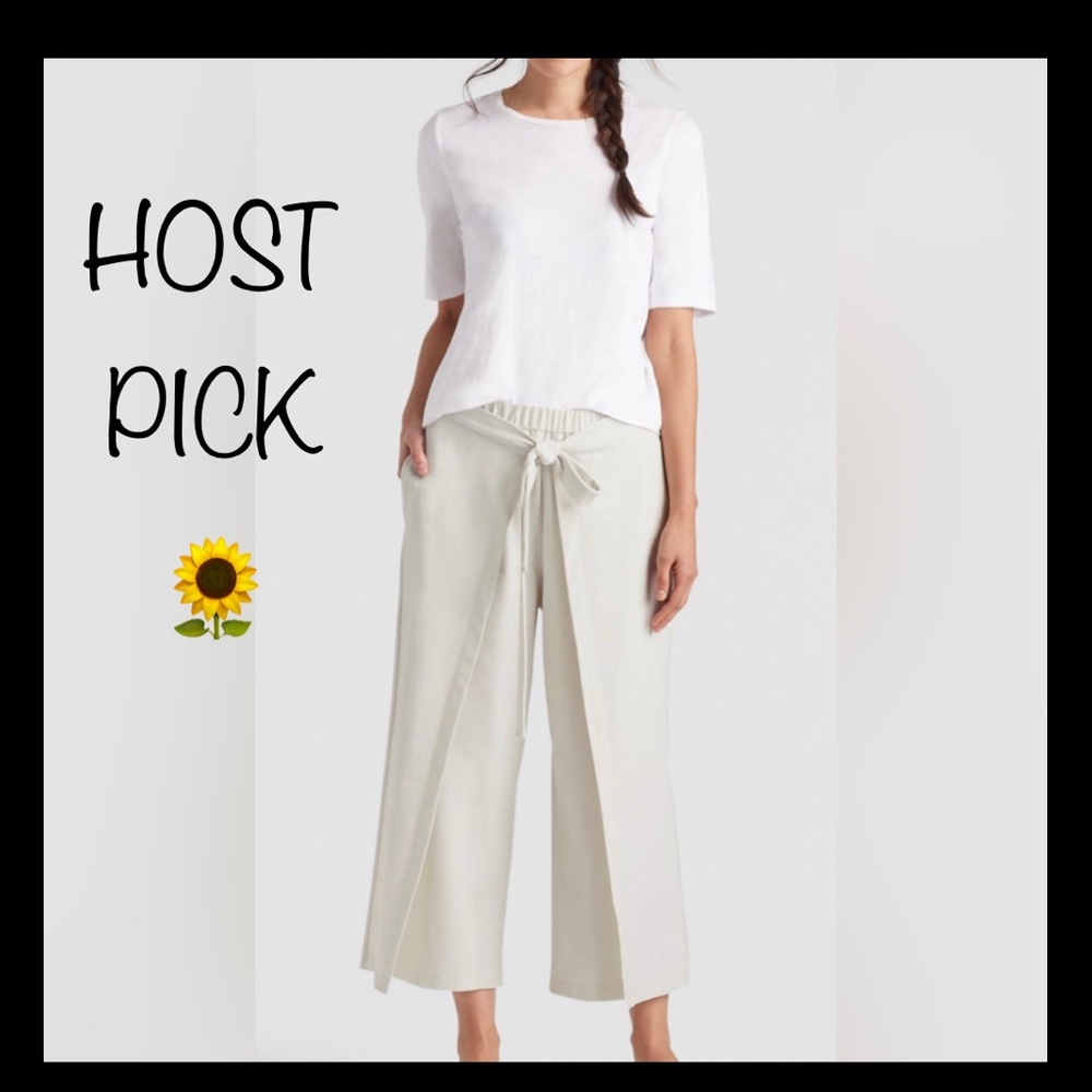 💕EILEEN FISHER NWT TIE FRONT PANT 💕 SZ S (6-8)